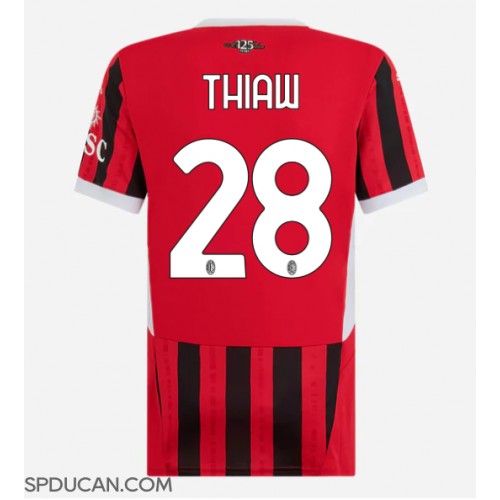 Zenski Nogometni Dres AC Milan Malick Thiaw #28 Domaci 2024-25 Kratak Rukav